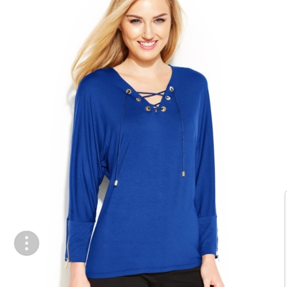 Calvin Klein long sleeve blue blouse